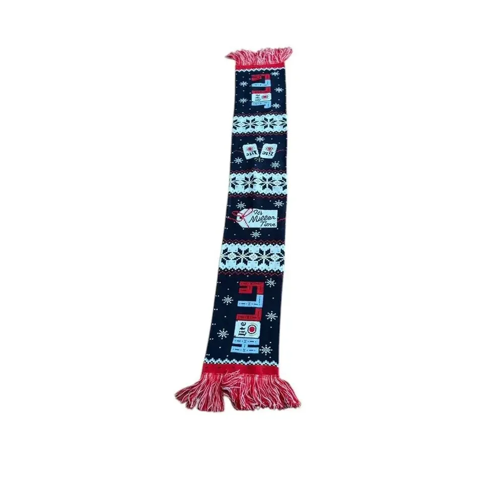 Miller Lite Beer‎ Holly Jolly Winter Scarf Ugly 2020 Christmas Holiday Party